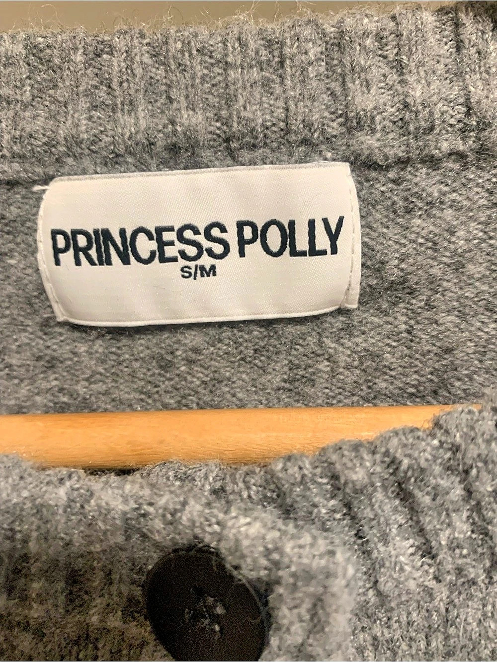 Princess Polly Melancholia Cardigan Gray Size Small/Medium - Picture 2 of 2